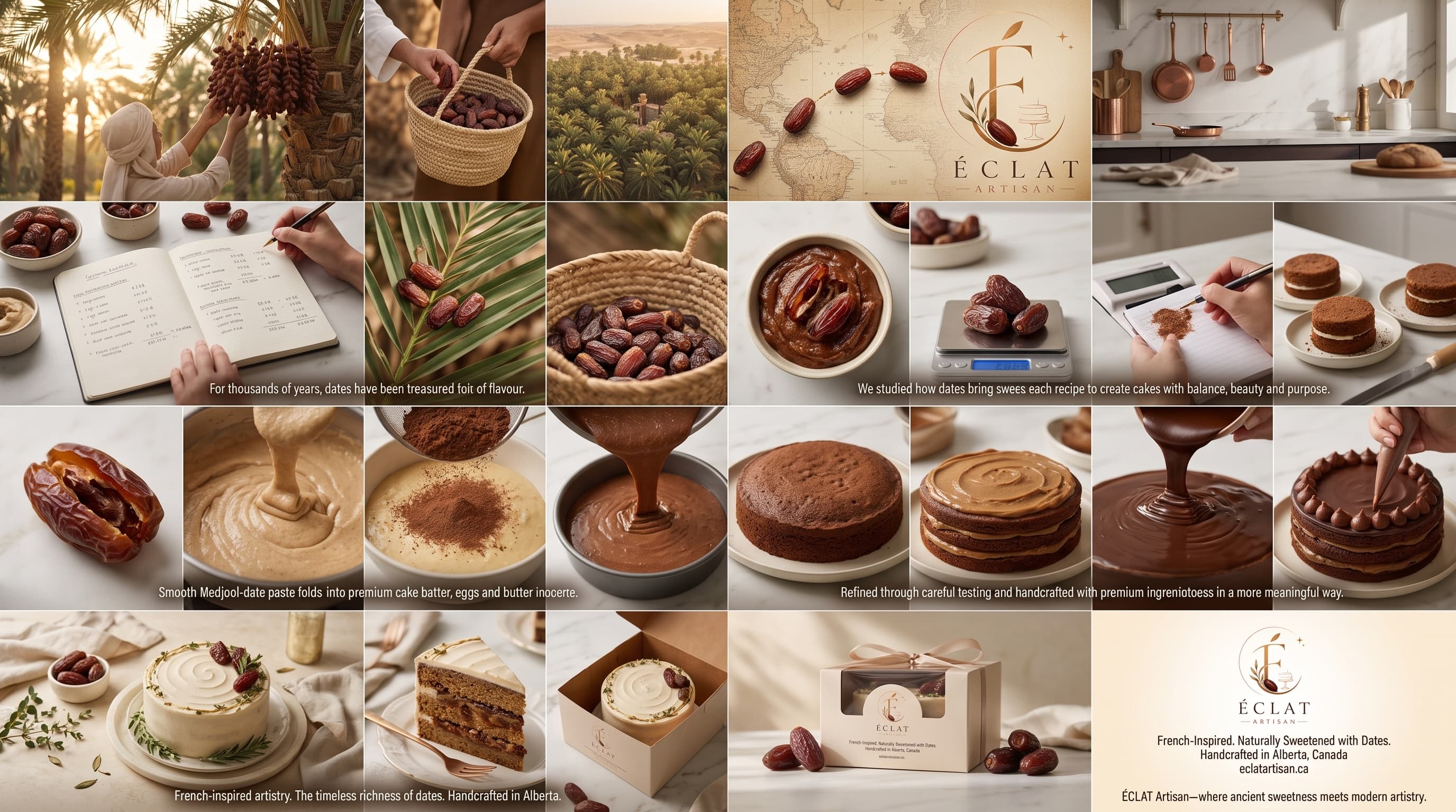 ÉCLAT Artisan — from dates to handcrafted cakes