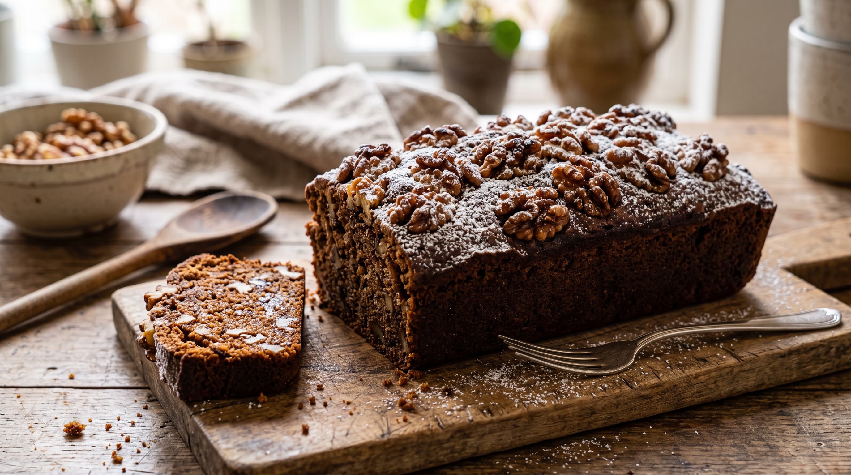 Dates Walnut Cake